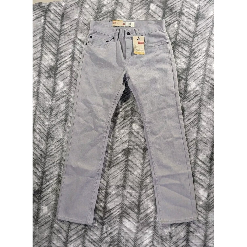 Levi's 511 Slim Slightly Tapered Gray Denim Jeans Womens Size 16 Reg 28 X 29 NWT